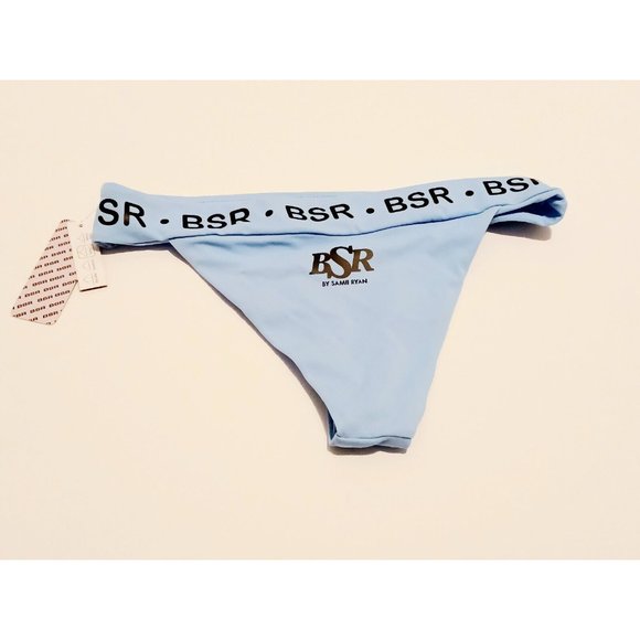 BSR By Samii Ryan Cheeky Coverage Break The Rules Bikini Bottoms Blue - Picture 9 of 9